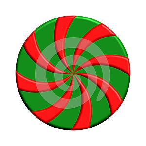 red and green peppermint swirl candy