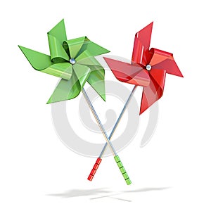 Red and green pinwheels