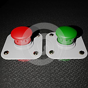 Red and Green pushbuttons