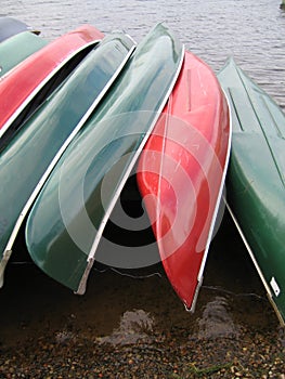 Red and Green Rowboats