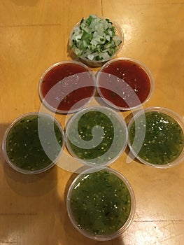 Green and Red Salsas photo