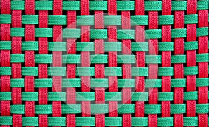 Red and green weave pattern