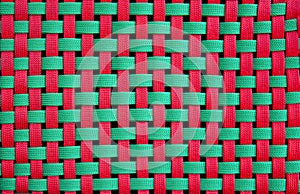 Red and green weave pattern