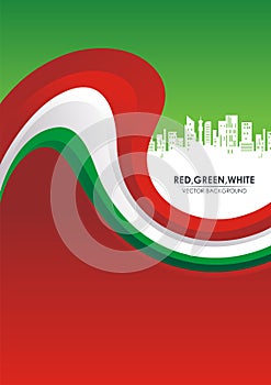 Red, Green, and White Stylish abstract Background photo