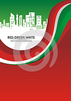 Red, Green, and White Stylish abstract Background photo