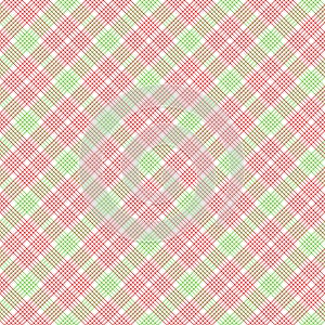 Red green and white tartan traditional fabric seamless pattern, vector