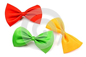Red, green and yellow bowtie