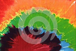 Red, Green, Yellow, Orange, Blue, Brown tie dye pattern vibrant for abstract background concept