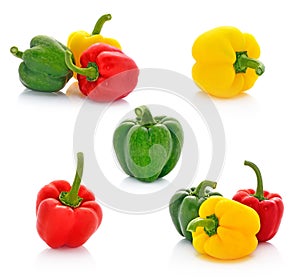 Red green yellow pepper