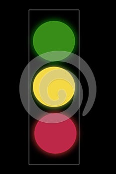 Red, Green and Yellow Signal Lights