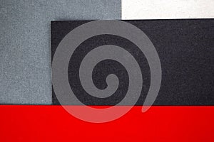 Red, grey, black and white papers background