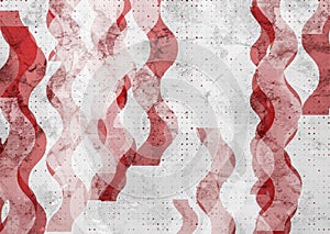 Red grey grunge waves abstract geometric tech background