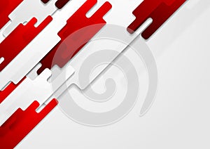 Red and grey tech geometric corporate background