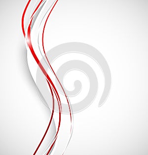 Red and grey wavy lines