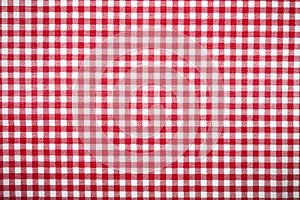 Red grid table cloth pattern