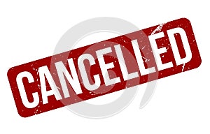 Red Grunge Cancelled Rubber Stamp Seal - Vector