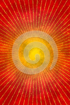 Red grunge sunburst