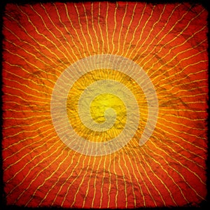 Red grunge sunburst