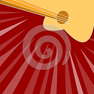 Red guitar background