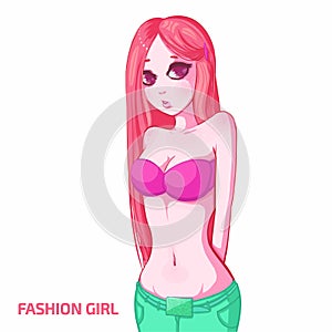 Illustration. Art creation girl