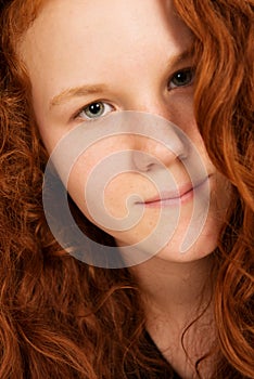 Red-haired girl photo