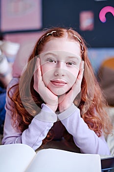 Red-haired Teen Schoolgirl Portarit