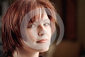 Red-haired woman portrait