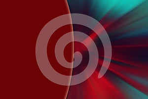 Red half circle pattern on red and green gradient color line and speed motion background, banner, template, copy space