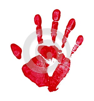 Red Hand Print