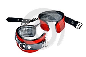 Red handcuffs