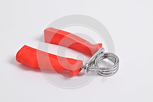 Red Handgrip isolated on white background photo