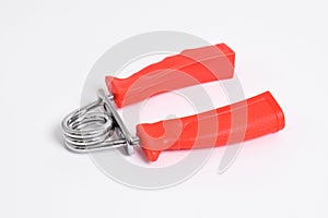 Red Handgrip isolated on white background photo