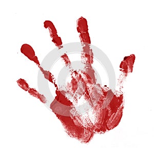 Red handprint