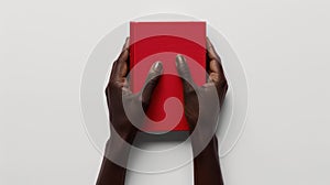 The red hardcover book..AI generated image