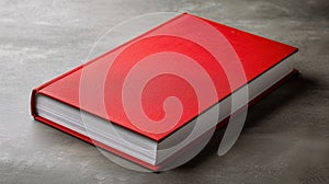 A Red Hardcover Book. AI generated