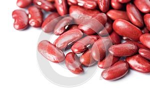 Red haricot beans isolated