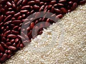 Red Haricot Beans and White Rice