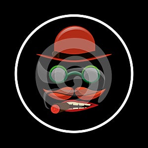 The red Hat and Mustache