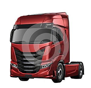 red haul diesel isolated truck trailer icon vector template
