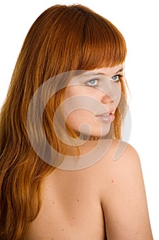 Red headed young woman
