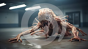 Aggressive Digital Illustration Of Enormous Monster In Unreal Engine