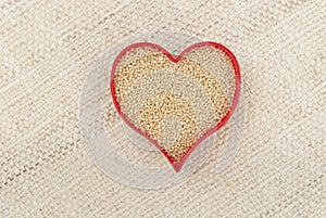 Red Heart of Amaranth on Canvass