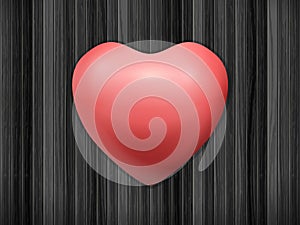 Heart on wooden backfound