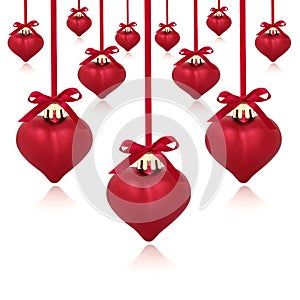 Red Heart Baubles