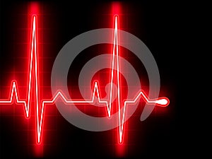 Red heart beat. Ekg graph. EPS 8