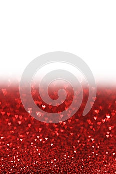 Red heart bokeh background