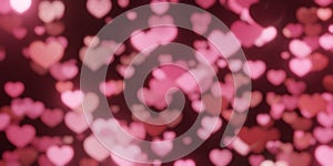 Red heart bokeh background