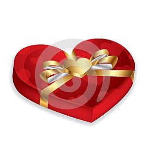 Red heart box,vector