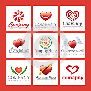 Red heart company logos