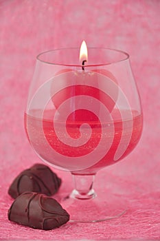 Red heart goblet